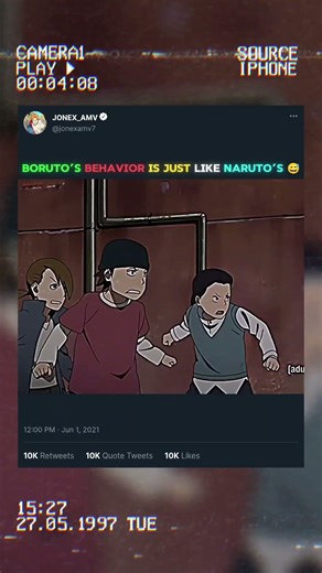 Boruto’s behavior is just like Naruto’s 😅