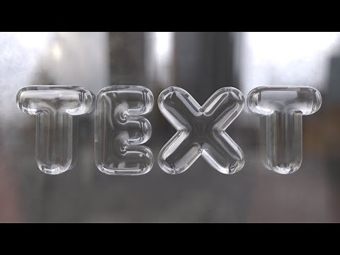Cinema 4D Tutorial - Transparent crystal 3D Text