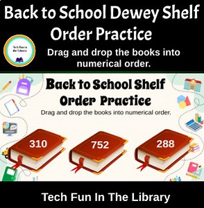 Back to School Dewey Shelf Order Practice: Google Slides Drag and Drop Activity