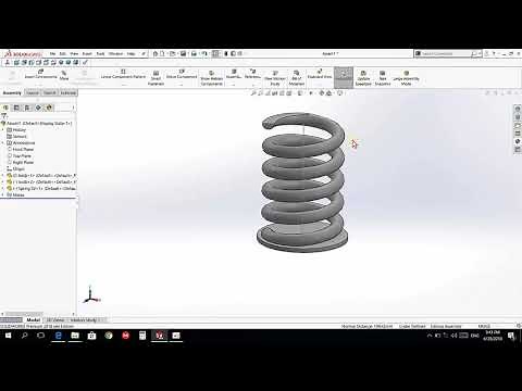 สอน SolidWorks ตอนที่ 56 #คำสั่ง Mate Spring
