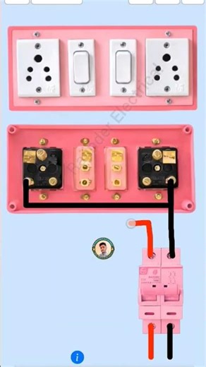 2 switch 2 socket extension board wiring practical #electrical #switchsocketconnection
