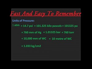 Pressure Units Conversion || psi to bar || bar to psi || torr to atm || kg/cm2 to meter and so on