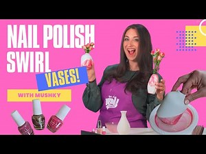 Nail Polish Craft Hydro Dipping for Beginners | DIY Marbled Vase Craft