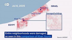 How much of Gaza has been destroyed since October 7, 2023?