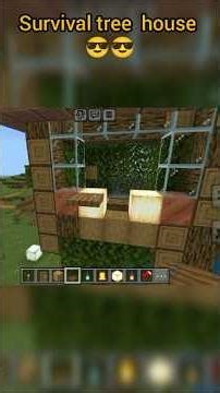 Minecraft|| Small survival Tree House #shorts