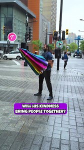 Colorful Umbrella of Kindness How can a simple umbrella bring people together? . . . (For entertainment purposes only. Consult professionals if guidance on activities is presented. No brand affiliation is implied if any are shown. If inspired by true events, creative adaptations may be included. Content may include public footage.) | Fabiosa - Live easy