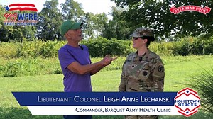 The Free Country Wake Up Crew's Tom Whalen chats with Lieutenant Colonel Leigh Anne Lechanski of the US Army! WFRE and Overhead Door Company of Frederick are proud to present Hometown Heroes. Each week, we’ll highlight a different serviceman or first responder from various agencies dedicated to keeping Frederick the thriving, healthy community we know and love. | Free Country 99.9 WFRE
