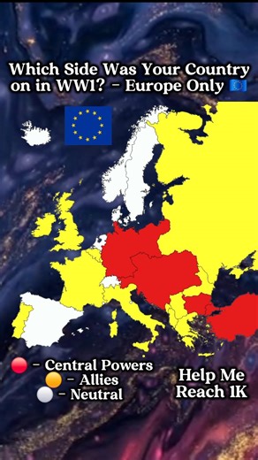 Which Side Was Your Country On in WW1? #mapping #map #europe