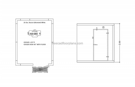 Walk-In Cooler - Free CAD Drawings