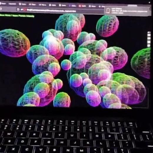 Interactive 3D Particles: Voice Intensity & Hand Gesture Control..