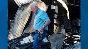 Coker Enterprises owner, employees work to salvage items after fire burns down office building