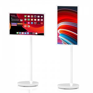 32'' Portable Touch Screen Tablet TV, Interactive Digital Display Monitor on Wheels, Built-in Battery, 8 128GB Storage, 1080P FHD Display, Android 13 OS, Rolling Stand and Bluetooth Remote Control