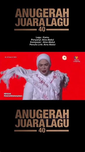 Bakal Juarai AJL 40 : Kamu - Aina Abdul #AJL #AJL40 #JuaraLagu