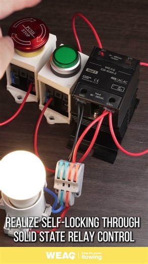 Emergency-Stop Quiet Logic: SSR Self-Holding Safety System.