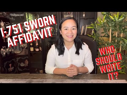 HOW TO WRITE AN I-751 SWORN AFFIDAVIT | AFFIDAVIT LETTER OF SUPPORT | Avie Life in USA