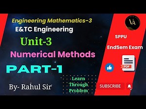 Unit -3- Numerical Methods | Part -1 | Engineering Mathematics-3 | Vijaya Academy | #sppu #m3