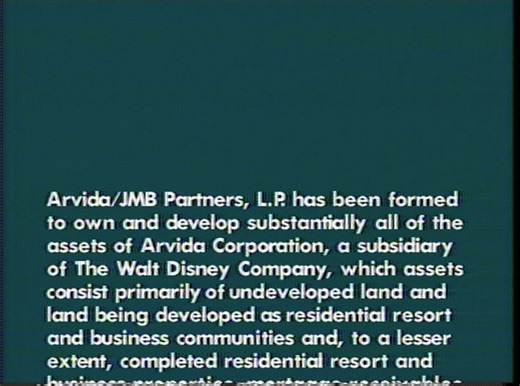 From Land to Lifestyle (JMB, Arvida & Merril Lynch)
