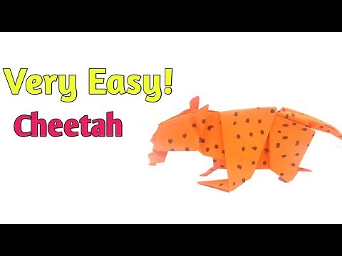 "Creating a Very Easy Cheetah | Paper Craft & Animal Origami | Arts and Craft Fun"