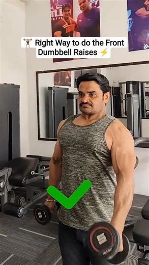 Right Way to do the front shoulder raises ⚡#vcgym #motivation #bodybuilding