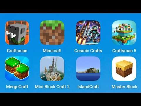 Craftsman, Minecraft, Cosmic Crafts, Craftsmann 5, MergeCraft, Mini Block Craftt 2, IslandCraft