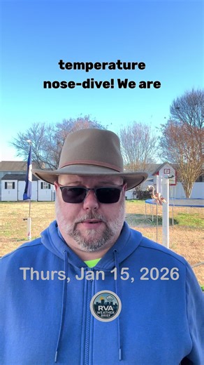 RVA Weather Alert WINTER IS FINALLY WAKING UP! ❄️📉 The calm before the storm ends tonight as an Arctic Blast sends temps crashing into the teens! 🥶 But all eyes are on SUNDAY... 🌬️🌨️ The models are fighting, but the potential for a Sunday Snow Day is REAL. Will we see a winter wonderland or just a cold rain? Uncertainty is HIGH, but the vibes are snowy! ☃️☕️ Drop a “❄️” if you want the snow, or a “🔥” if you’re already over the cold! #WeatherUpdate #SnowWatch #rvawx #ArcticBlast #SundaySnow