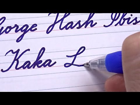 Handwriting Practice in Four Lines | English Handwriting A to Z Words | Cursive Writing