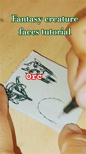fantasy creature faces tutorial #artclass #oni #demon #orc #goblin #fanstasy #tutorial #howtodraw
