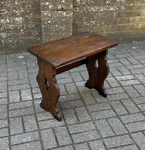 Vintage Early Mid Century Heavy Oak Side Table Rustic English Table Solid Wood Stool L - Etsy