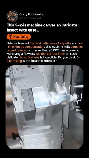 Precision Bionic Sculpture: Advanced 5-Axis Simultaneous Milling