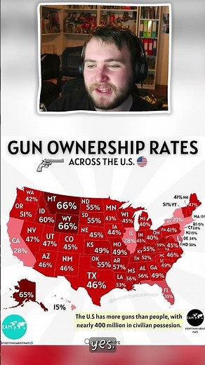 You Won't Believe Which State Has The Most Guns #curious #data #shorts