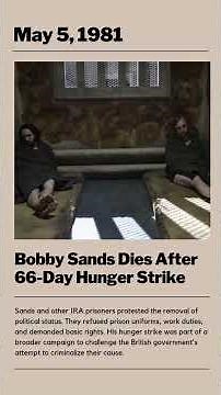 On This Day: May 5, 1981 – Bobby Sands Dies After 66-Day Hunger Strike, Igniting Global Outcry