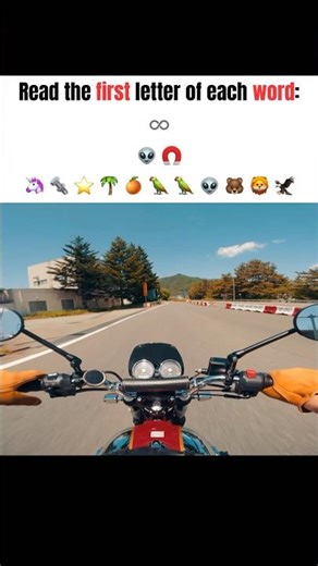1% can decode this 🧐 Read the first letter of each word 🫠🫣 #lifelessons #bikelife #shorts