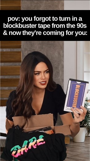 Be kind, rewind! And don’t forget to return your tapes on time…or else… #90skids #nostalgia #blockbuster #vhstapes #relatable #millennials #genx #bekindrewind #reelsfacebook | Melissa Kristin TV