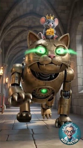 Mouse Hacks the Giant Robot Cat!🐭🤖 #animation #maddoctor #hindianimation