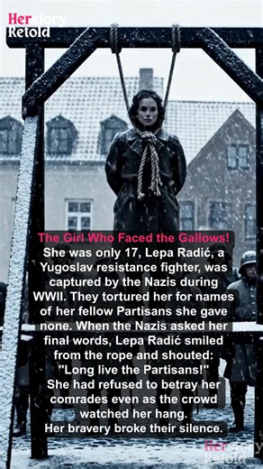 Lepa Radić, a young Yugoslav Partisan, was captured and tortured by the Nazis during WWII. She refused to reveal a single name, standing defiant to the end. Her courage made her a lasting symbol of youth and resistance. #HerstoryRetold #womeninhistory #herstory #fblifestyle #WWIIHistory | Herstory Retold