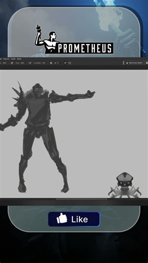 Demonstração de criação de silhuetas para personagens para Games por @montanheis #drawing #draw