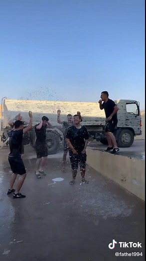 Group Splashing Fun in a Giant Puddle