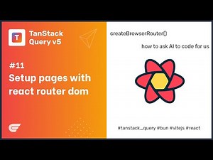 Tanstack Query 11: Setup Pages