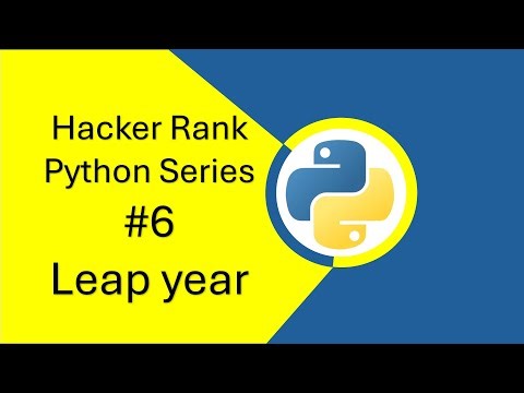 Hacker Rank leap year problem #hackerranksolutions #python #coding