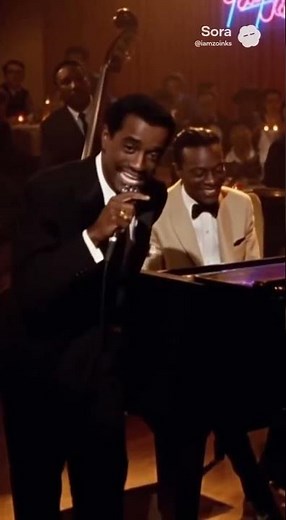 Sammy Davis Jnr Sings With Nat King Cole In A Jazz Club 1950s