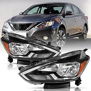 TUSDAR Headlight Assembly Replacement for 2016 2017 2018 2019 Nissan Sentra