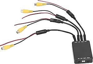 Car Video Switch System Universal 4 Way Panoramic Camera Controller for Vehicle Monitoring and Rearview