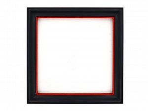 Black Picture Frame With Red Accent Color and Your Choice of Size. Modern Minimalist Satin Black, 230106. - Etsy