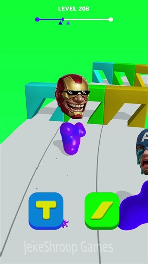 iron man ❤️ Vs spider man 🕷️ Vs captain America 🦷 #blobshifter3d #gaming