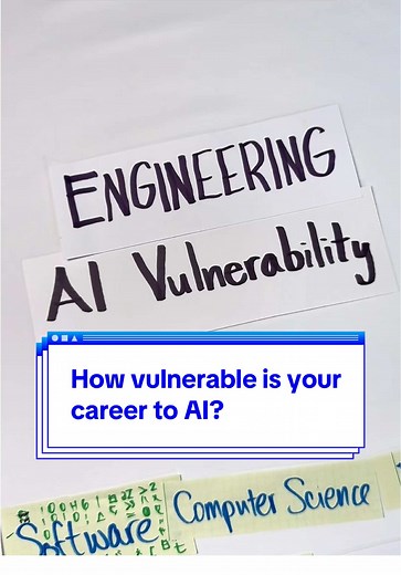 Let’s try this again… ranking #engineering fields from most to least vulnerable to total replacement by artificial intelligence and machine learning. What’s your take? Are you seeing the effects already taking place in your industry? Let me know what else I should cover, and if you didn’t see your college major, drop it in the comments and I’ll let you know where it ranks. #chemicalengineering #computerengineering #computerscience