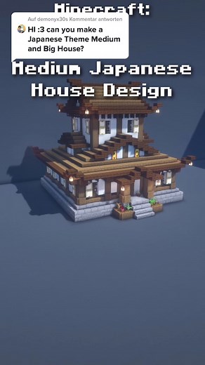 Medium Japanese House Design in Minecraft