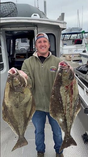 Solid halibut on a DIY trip down to Alaska. Used slow pitch jigs. #halibut #alaska #fishing #fish