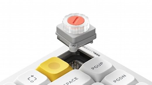 nuphy Air75 V3 Hot-Swap-fähige,kabellose mechanische Tastatur, 75% Low Profile Keyboard with Knob, Gaming Tastatur unterstützt Bluetooth/2,4 GHz/USB-C，QWERTY US-Layout（Dark/Red Nano Switch）