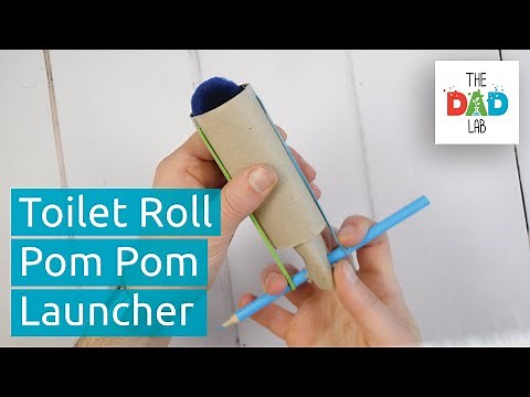 How to Make Pom Pom Launcher from Toilet Paper Roll | Fun STEAM Activity for Kids