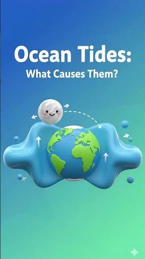 Ocean Tides Explained in 32 Seconds | Fun Science for Kids #3danimation #learnwithfun #science #fact
